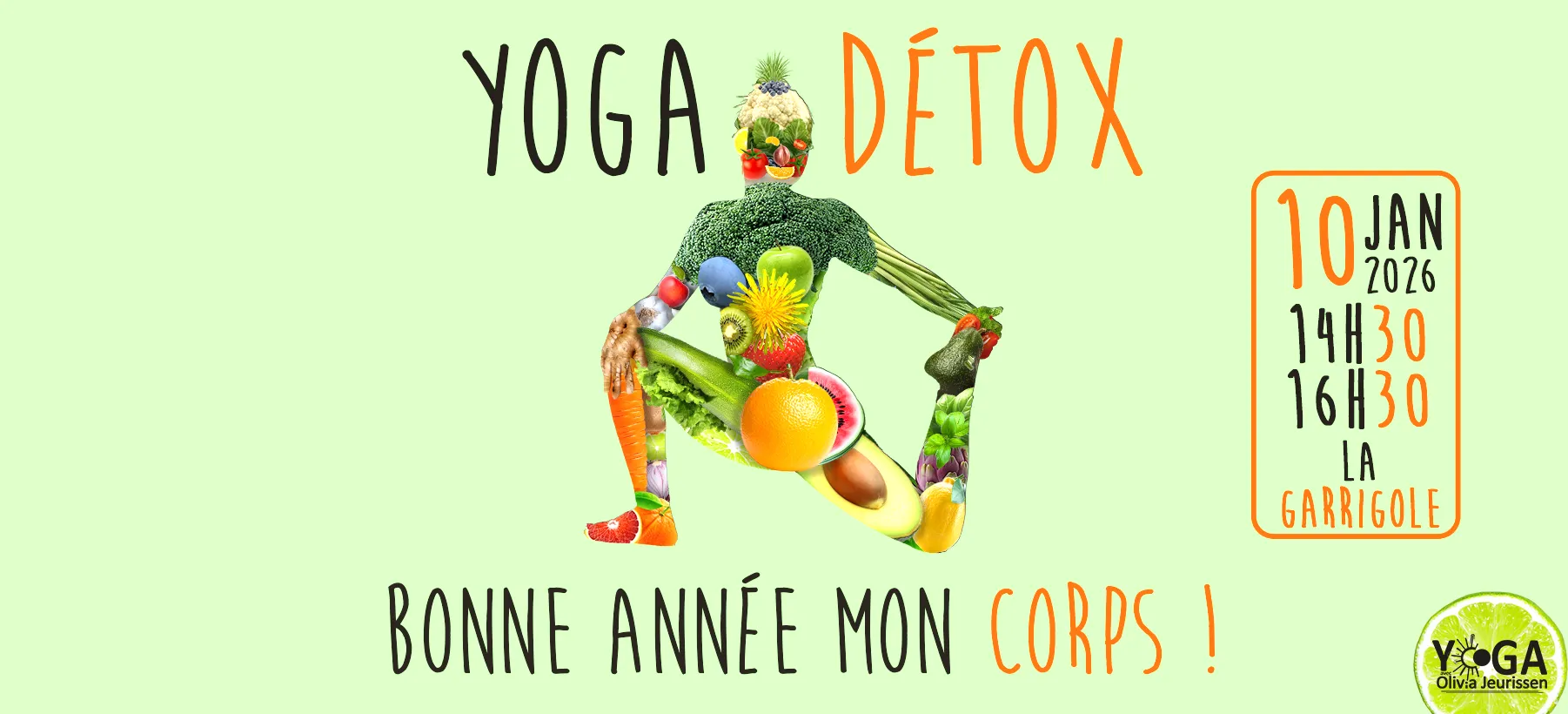 Visuel Stage de yoga à Revel (à côté, à La Garrigole : Yoga Détox